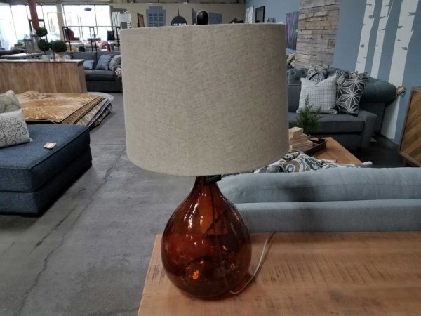 Amber Glass Lamp