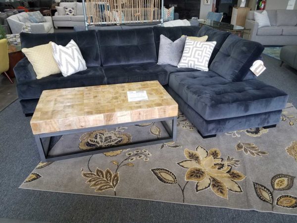 Black Velvet Sectional