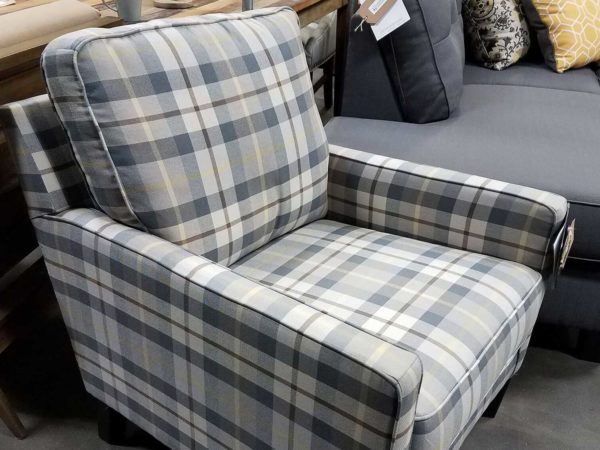 Contemporary Plaid Chair