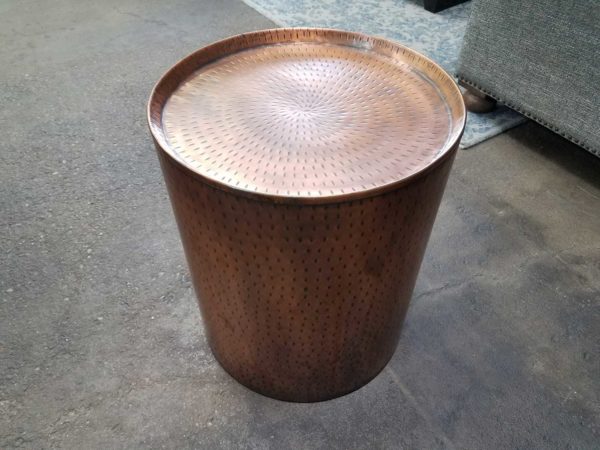 Hammered Copper End Table