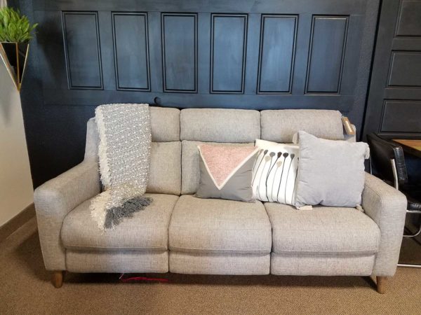 Light Tweed Reclining Sofa