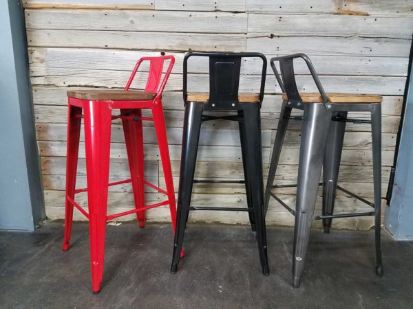 Metal Stools With Wood Seat