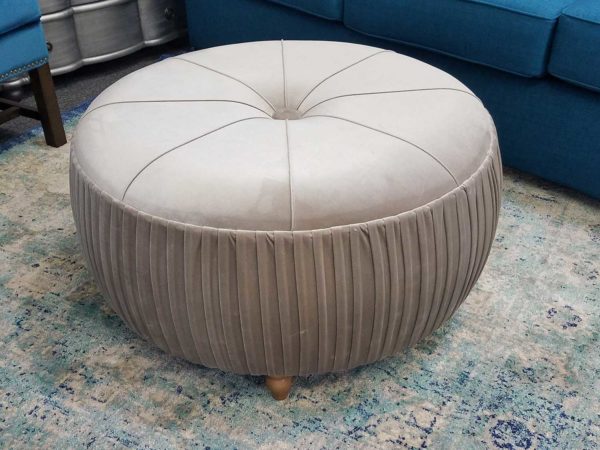 Pink Upholstered Ottoman